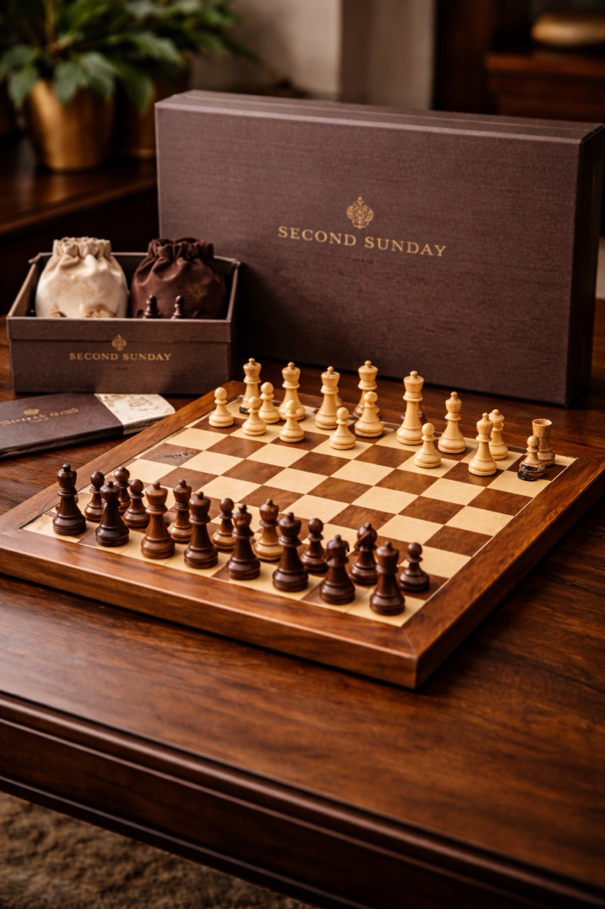 Luxury chess set with careful, elegant packaging